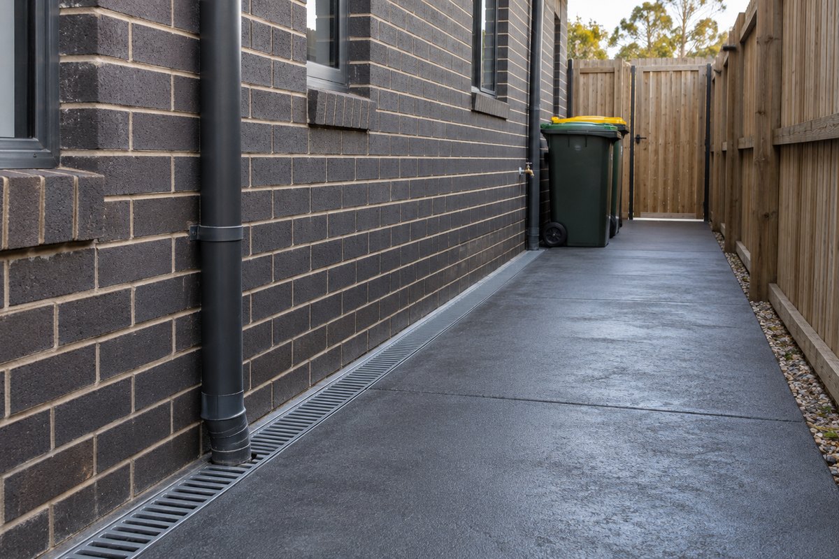 Illustrative photo for Coloured and plain concrete paths